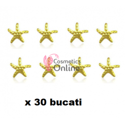 Decoratiuni 3D Metalice Aurii pentru unghii Cod 3021 Stelute de mare